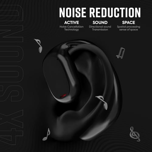 HY X27 Bone Conduction Ear Clip BT V5.4, Touch Control, 13mm Driver, Type-C Fast Charging Built-in Mic IP65 Waterproof Sport Headset, Running, Gym, Cycling Open Ear Headphones(Black)